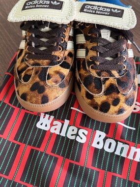 Wales Bonner x Adidas Leopard-Print Sneakers in Brown and Black